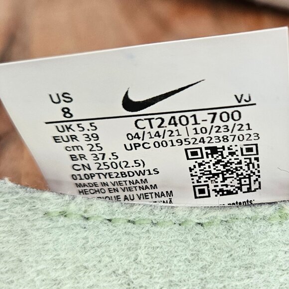 Nike Zoom Fly 4 Barely Volt Dynamic Turquoise Running Shoes Womens Size 8 Active - Picture 9 of 9